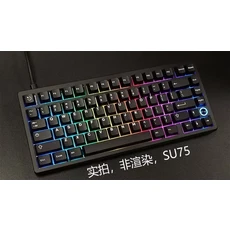 에버글라이드 SU75 PSMPS 게이밍 키보드 홀 이펙트 스위치 지원 0.001mm RT 정확도 듀얼 RGB 램프 CNC 알루, 09 Pure Black, 01 Wukong Switch