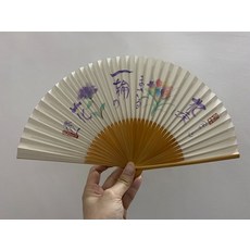 小清新 手繪花束 扇子 精品摺扇, 如圖所示, 1個