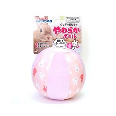 MINI ANIMAN 愛兔草小兔子球型玩具 - 兔子玩具, 1個, 小兔子玩具球(直徑11cm)(粉色), 粉色
