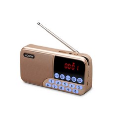 WONDER 藍芽收音機 音樂播放器 WS-T039U 藍芽數位收音機 台灣現貨, WS-T039U 藍芽數位收音機-金