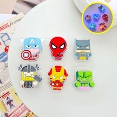 비츠톡톡 LED 야광 히어로 신발 꾸미기 파츠 참 6개세트