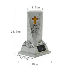 진심글로벌 묘지화병 묘지화분 화병조화 묘지돌화병, 1개, 십자가 꽃병