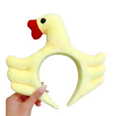 캐릭터 뽀글이 머리띠 뉴타임즈 C392M929, 노란 거위