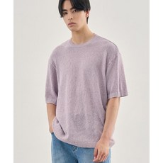 DRAW FIT 에어리 부클 라운드 반팔 니트 [M.LAVENDER] 212034