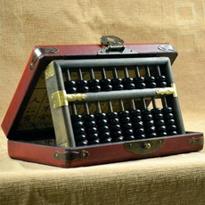 나무 주판 엔틱 레트로 개업선물 카페 인테리어 장식 소품, 1개