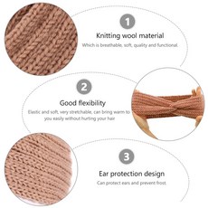 5개입 여성용 니트 헤어밴드 크로셰 귀마개 겨울 밴드 따뜻한 일상 파티 착용용 부드럽고