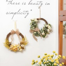 聖誕節仿真花藤圈裝飾 - 復古繡球花牆面/牆壁裝飾, 1個, 12cm迷你銅鈴松果橡實花環,價錢為一個的價格