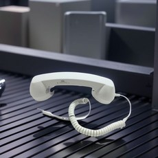 레트로 수화기 핸드셋 마이크조절 전화기, 화이트 버튼 포함