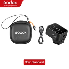 Godox X3 TTL HSS 2.4G 무선 플래시 트리거 OLED 터치 스크린 송신기 캐논 니콘 후지필름용 퀵 차지 사전, 03 X3-C, 01 China Mainland