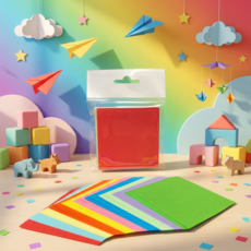 컬러 학종이 수업용 7x7cm 100장 개별포장, 학종이 혼합색상 100매, 1개