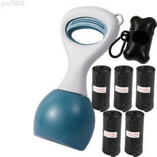 便攜折疊狗狗拾便器外出遛狗不髒手撿便器狗屎夾子家用鏟屎神器, 28CM優雅綠（套餐二）, 1個