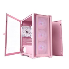 AITC 艾格 KINGSMAN CuBic ARGB電腦機殼 (含ARGB風扇*4) 黑/白/粉/藍綠色, 1箱