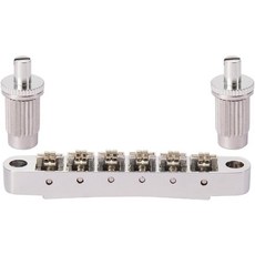 Dopro 기타 롤러 새들 브릿지 Tune-O-Matic Bridge Epi Les Paul SG Dot Bigsby 기타용 M8 스레드 포스트 크롬 428687, TP-6 Style Stopbar/Tailpiece
