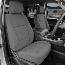Runfider 포드 F-150 라이트닝 F-250 및 F-350 크루 캡 (2015-2025)용 전면 합성 니트 원단 시트 커버 헤드레스트 커버가 있는 앞좌석 프로텍터, Runfider 포드 F-150, 라이트닝, F-250