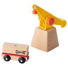 이케아 LILLABO 크레인 + 웨건 중장비완구 103.201.00, 혼합 색상, 1개