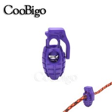 플라스틱 스프링 가방 파라코드 DIY 토글 신발끈 클립 수류탄 스트링 코드 액세서리 로프 스포츠웨어 12, rple