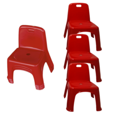 [나코] 미니의자 등받이 좌식 짧은 낮은 간이 플라스틱의자 신생아 목욕의자, 애플레드, 3개