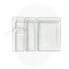 책상서랍 투명정리함 소품보관 문구정리 사각 플라스틱 공간활용, 본상품, 1개