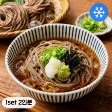 츠메타이 메밀 소바 냉 모밀 밀키트 생메밀면 육수 고명 세트, 1세트, 1.2kg
