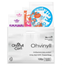 오비닐닷컴 항균지퍼백 14호 30p + 20호 30p + 28호 30p + 30호 10p, 1세트