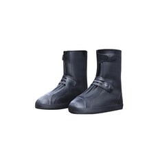 好拾選物 防水防雨矽膠鞋套 機車騎士必備 防滑耐磨 矽膠雨鞋套, 黑色