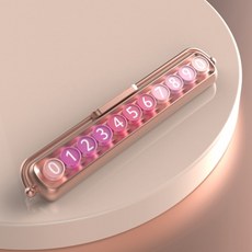 모카돌 시크릿 자동차 주차번호판 야광 차량 전화번호판 전화번호 알림판, 블루숫자&블랙, 1개