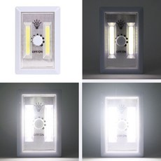 디머스위치 코드없는 비상등 디머등 밝기조절 원형디머 2구, 1개