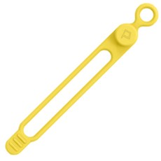 POLYWELL 寶利威爾 矽膠鈕扣型理線器 整線 捲線 繞線 綁線 固定 適用手機充電線 耳機線收納 線材收納, 黃色, 1個