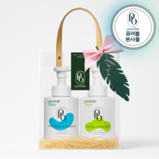 [선물포장] 퓨어블 베이비 2종 선물 세트 (바스앤샴푸+젖병세제), 1세트