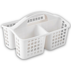 바이빈이 3단 칸막이 목욕바구니, 화이트, 1개