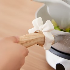 바른스튜디오 프라이팬 리본 국자 거치대, 2개, 화이트