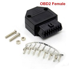 ELM327 2 OBD2 16 핀 진단 케이블 스캐너 리더 20 어댑터 KIA 코드 자동차 OBD 도구 커넥터, obd female