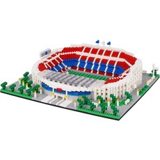 제니틴 마이크로 미니 빌딩 블록 핑크 교회 모델 세트 유명 건축 키트, Football Stadium