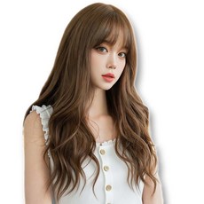 하이유니 [진짜같은핏] 펠리시티 소프트 구름 펌 긴머리 통가발 57cm, 다크브라운, 1개