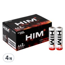 힘 알카라인 AA건전지 벌크, 40개입, 4개