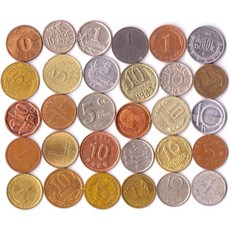40개국 동전 세트 40개 묶음 3125842, 30개의 가장 작은 동전
