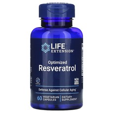 LIFE EXTENSION 白藜蘆醇素食膠囊, 60顆, 1罐