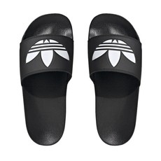 adidas 愛迪達 Original火焰Logo氣墊好拖鞋 黑色 PG5117, 275