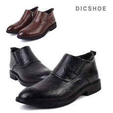 딕슈 남성 소가죽 지퍼 앵클 부츠 구두 4cm LFMZ622