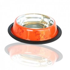 강아지 스텐 식기 오렌지 17cm 1P 고양이 급식 급수기 급 물그릇 고양이 강아지 급수기 밥그릇 식기 dew+06160Pm