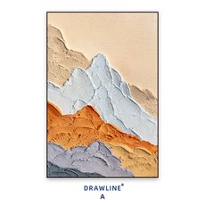 肌理感裝飾畫 客廳沙發背景牆壁畫 輕奢玄關掛畫, A款【鋁合金黑框】,50*70CM【鋁合金框+晶瓷面】