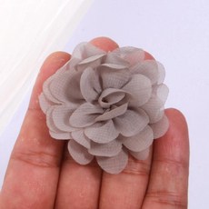 수제 작은 쉬폰 패브릭 인공 꽃 머리 웨딩 드레스 모자 홈 인테리어, 14. Grey
