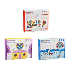 DUDUBA FOREST FRIENDS磁力積木102PCS - 激發創造力，培養邏輯思維, RAINBOW, 1個