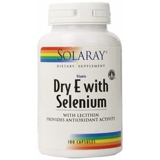 Solaray 乾維生素E&硒膠囊, 100顆, 1罐