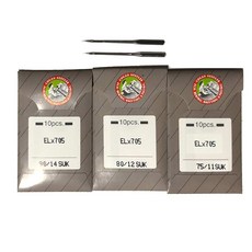 30 오르간 톱니 바늘 elx705 705 체인 플랫 샹크 (믹스 사이즈 (11SUK 12SUK 14SUK), x size (11SUK 12SUK 14SUK)