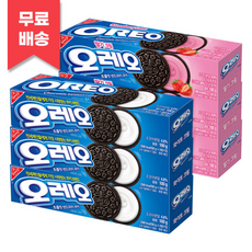 오레오쿠키화이트 +오레오 딸기, 3개, 100g
