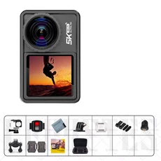 카메라 5K 4K60FPS 48MP WiFi 손떨림 듀얼 스크린 170 ° 기능이 있는 광각 30m 스포츠, 01 5k-A, 01 0G