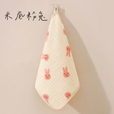 甯甯婦嬰 四層紗布方巾, 1個, 10.米底粉兔
