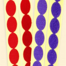 지피상점 20mm 원형찍찍이테이프 접착스티커 이름스티커, 주황