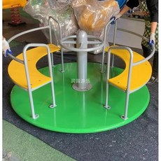 스프링 흔들말 캠핑장 놀이터 놀이기구 유치원 시소, 빨강 회전의자 150x90 cm